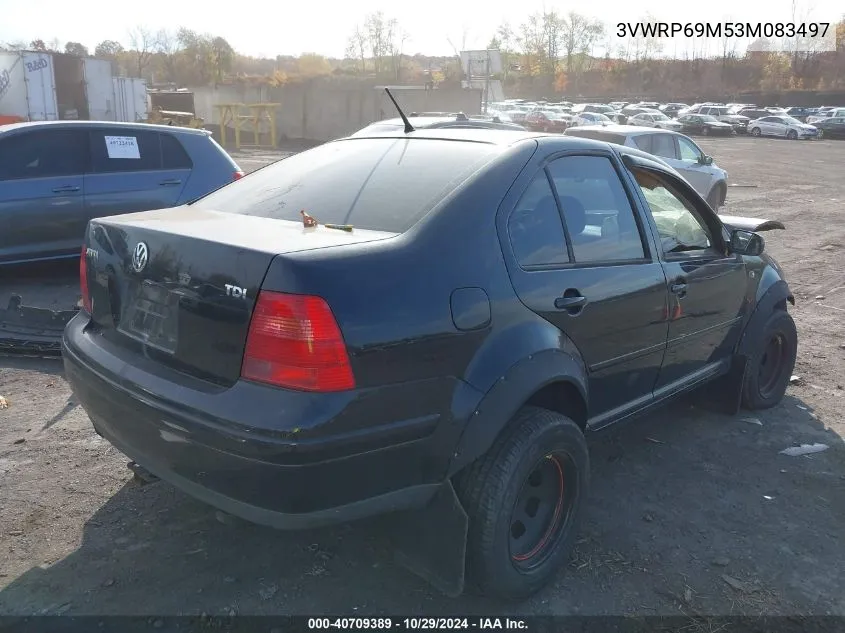 2003 Volkswagen Jetta Gl Tdi VIN: 3VWRP69M53M083497 Lot: 40709389