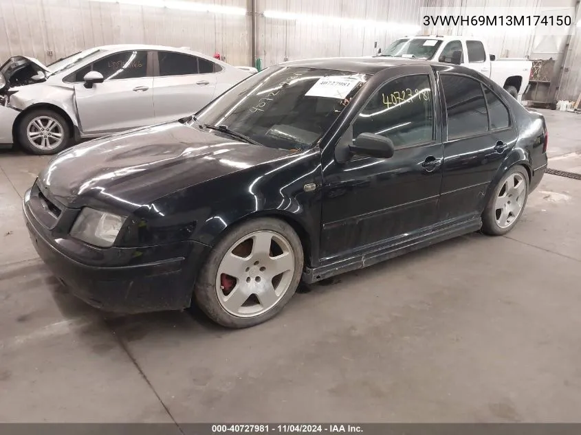 2003 Volkswagen Jetta Gli VIN: 3VWVH69M13M174150 Lot: 40727981