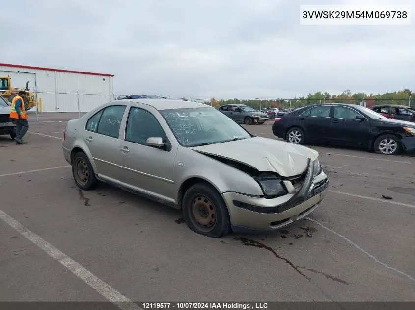 2004 Volkswagen Jetta Sedan VIN: 3VWSK29M54M069738 Lot: 12119577