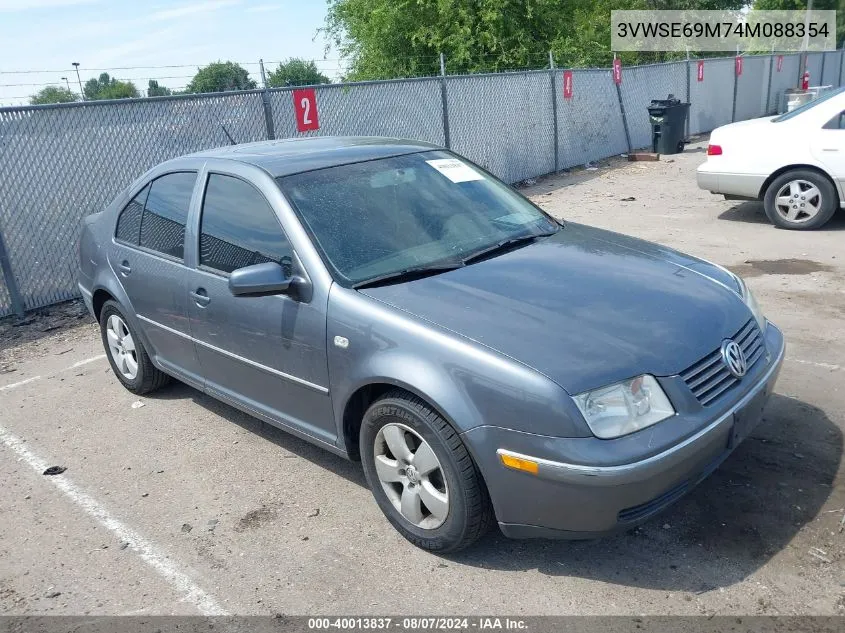 2004 Volkswagen Jetta Gls 1.8T VIN: 3VWSE69M74M088354 Lot: 40013837