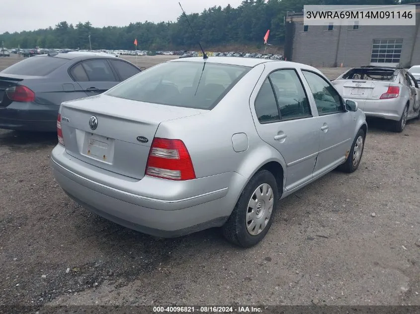 2004 Volkswagen Jetta Gl VIN: 3VWRA69M14M091146 Lot: 40096821