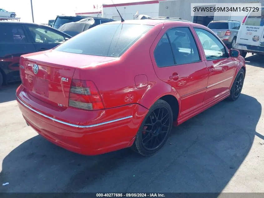 2004 Volkswagen Jetta Gls VIN: 3VWSE69M34M145729 Lot: 40277695