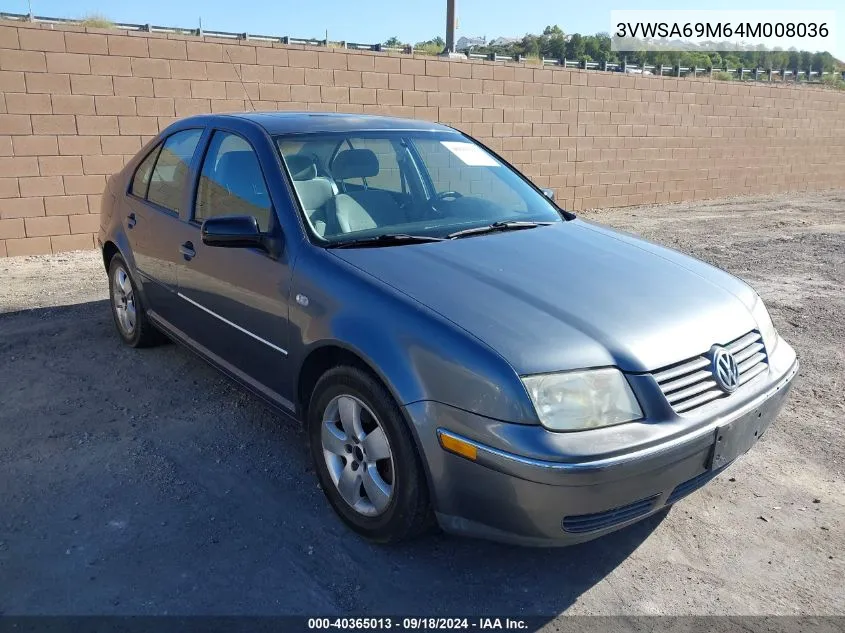 2004 Volkswagen Jetta Gls VIN: 3VWSA69M64M008036 Lot: 40365013