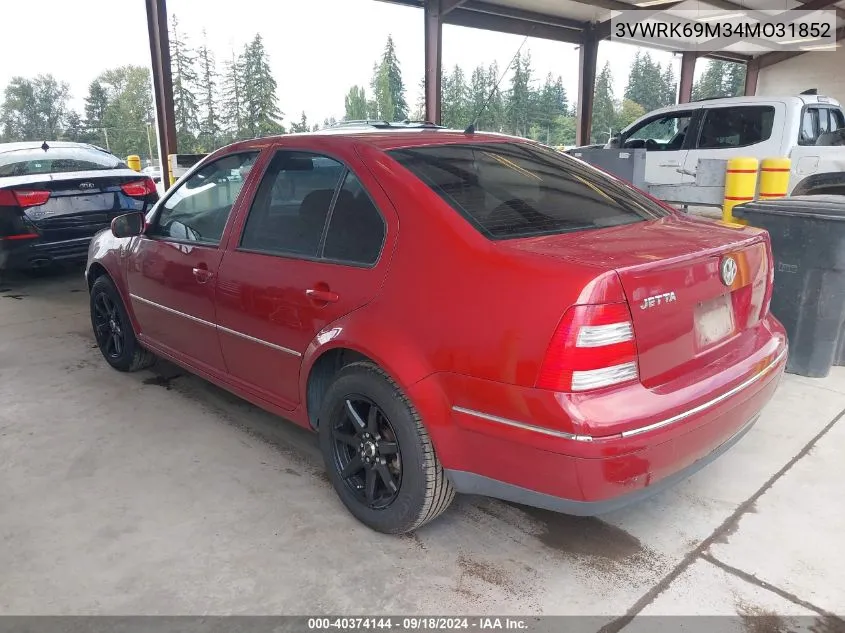 2004 Volkswagen Jetta Gl VIN: 3VWRK69M34MO31852 Lot: 40374144