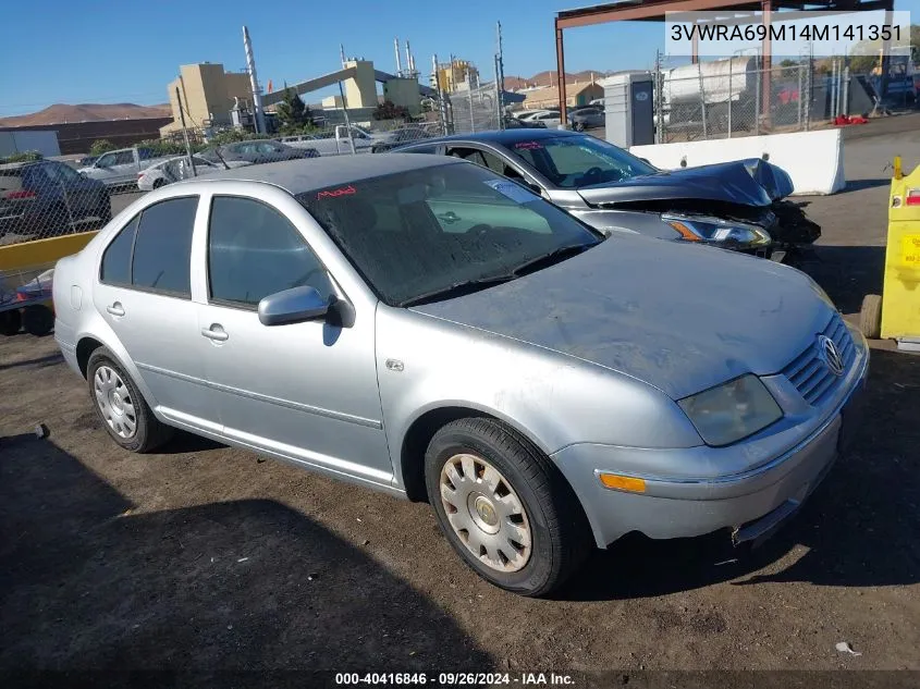 2004 Volkswagen Jetta Gl VIN: 3VWRA69M14M141351 Lot: 40416846