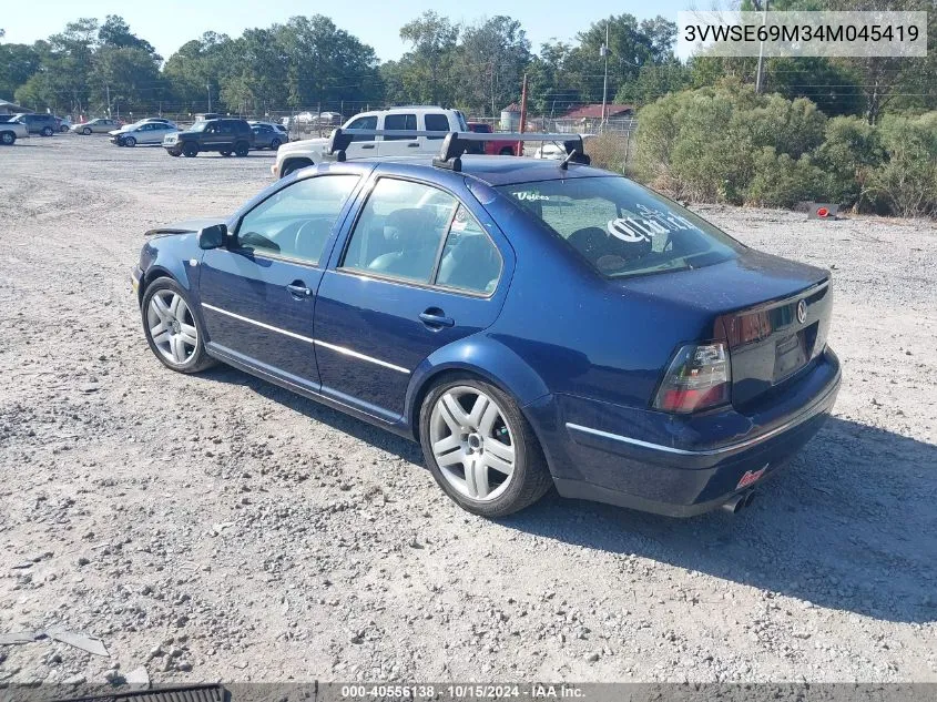 2004 Volkswagen Jetta Gls 1.8T VIN: 3VWSE69M34M045419 Lot: 40556138