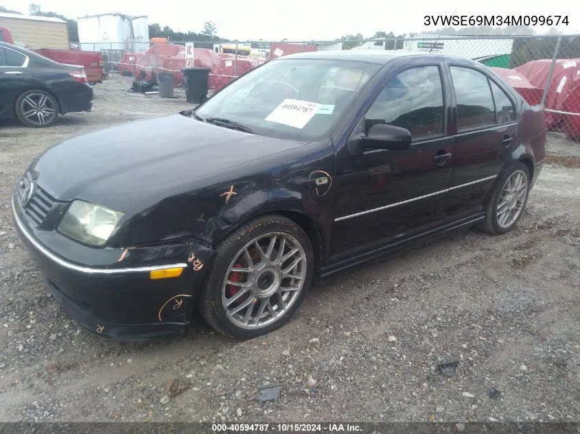 2004 Volkswagen Jetta Gli 1.8T VIN: 3VWSE69M34M099674 Lot: 40594787