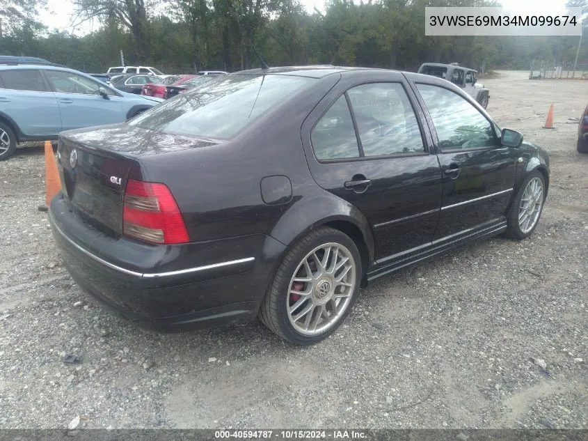 2004 Volkswagen Jetta Gli 1.8T VIN: 3VWSE69M34M099674 Lot: 40594787