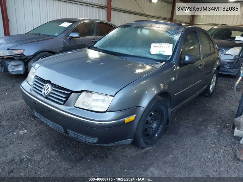 2004 Volkswagen Jetta Gls 2.0L VIN: 3VWSK69M34M132035 Lot: 40686775