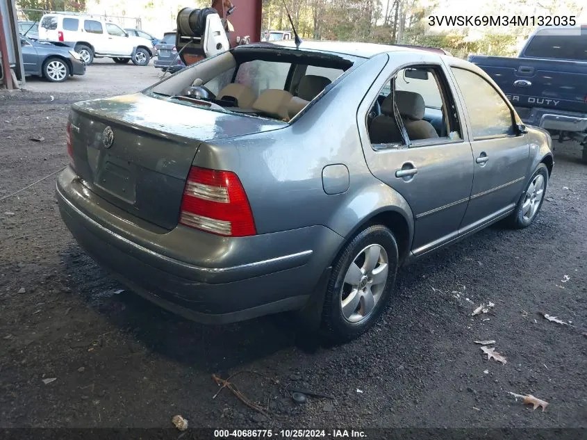 2004 Volkswagen Jetta Gls 2.0L VIN: 3VWSK69M34M132035 Lot: 40686775