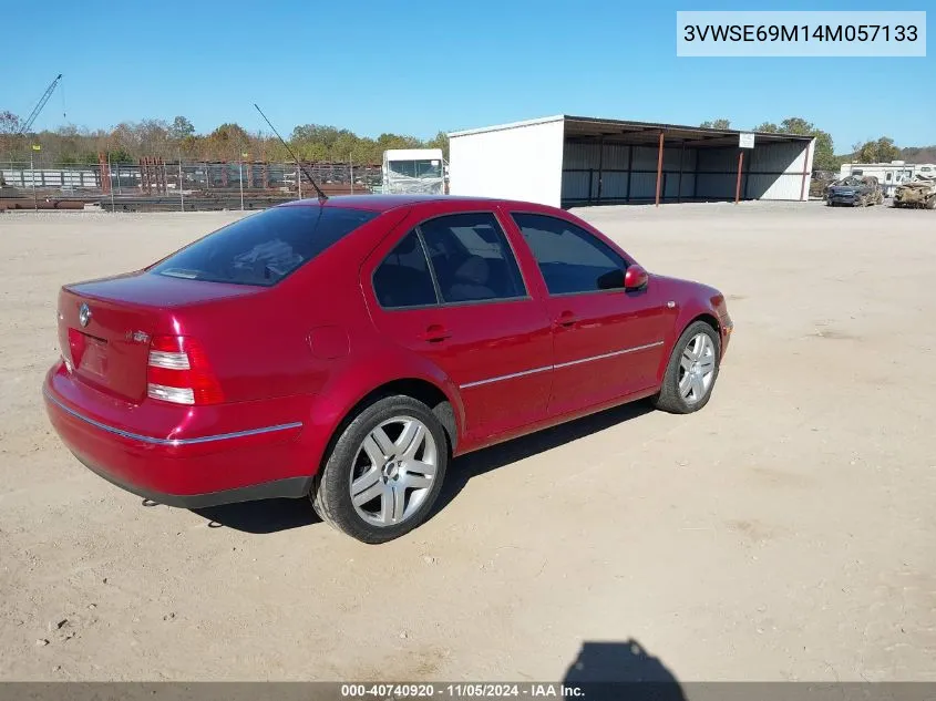 2004 Volkswagen Jetta Gls 1.8T VIN: 3VWSE69M14M057133 Lot: 40740920