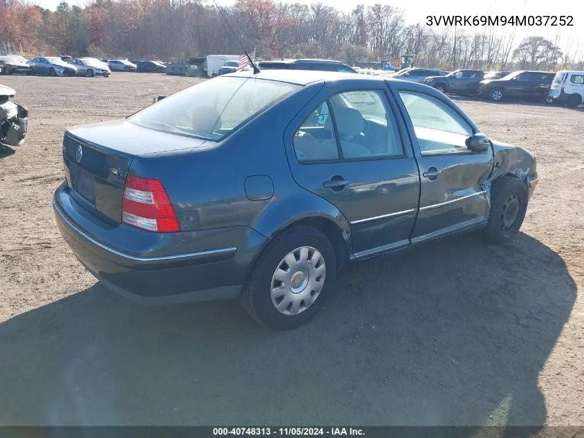 2004 Volkswagen Jetta Gl VIN: 3VWRK69M94M037252 Lot: 40748313