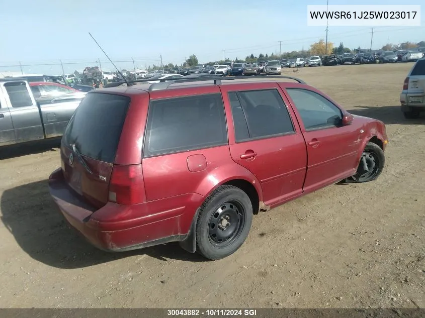 2005 Volkswagen Jetta Wagon VIN: WVWSR61J25W023017 Lot: 30043882