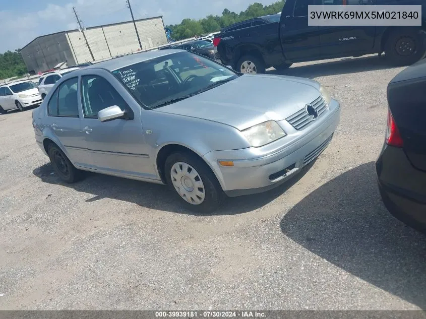 2005 Volkswagen Jetta Gl VIN: 3VWRK69MX5M021840 Lot: 39939181