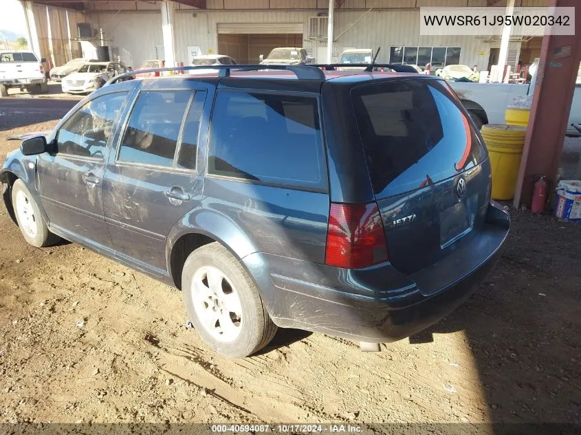 2005 Volkswagen Jetta Gls Tdi VIN: WVWSR61J95W020342 Lot: 40594087