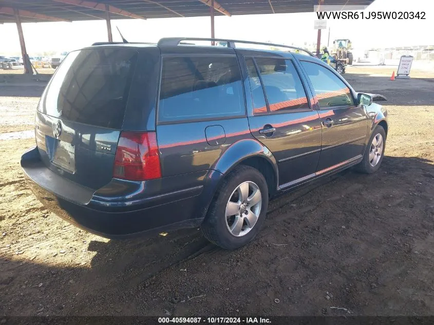 2005 Volkswagen Jetta Gls Tdi VIN: WVWSR61J95W020342 Lot: 40594087