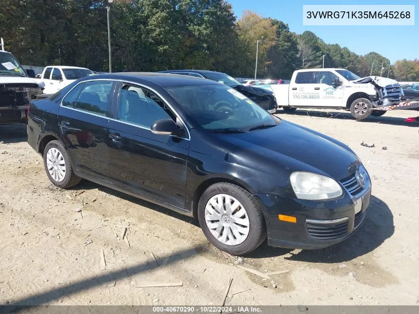 2005 Volkswagen Jetta 2.5 VIN: 3VWRG71K35M645268 Lot: 40670290