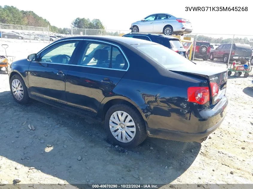 2005 Volkswagen Jetta 2.5 VIN: 3VWRG71K35M645268 Lot: 40670290