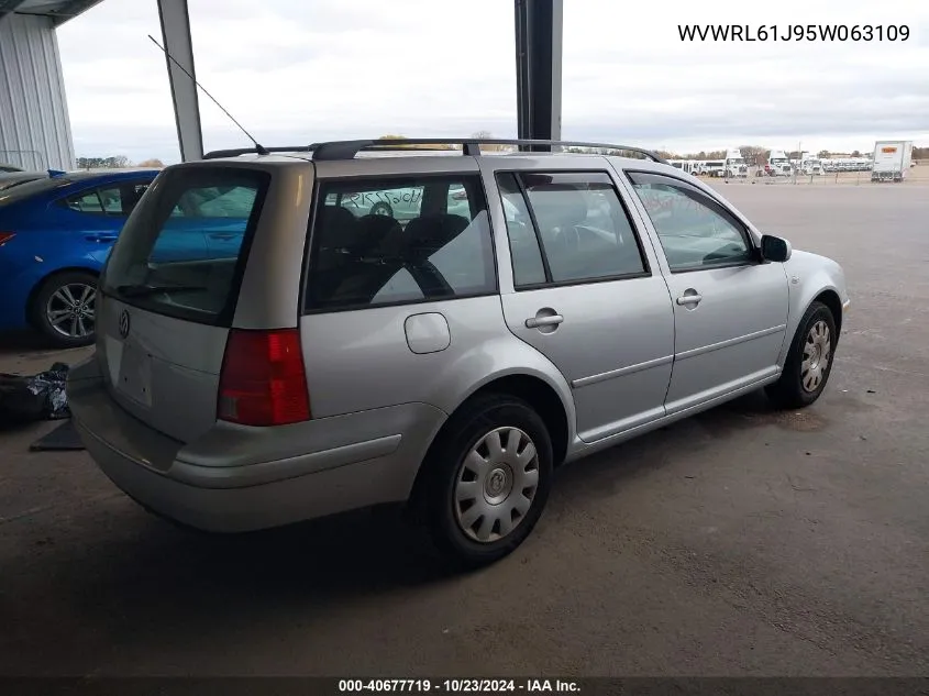 2005 Volkswagen Jetta Gl VIN: WVWRL61J95W063109 Lot: 40677719