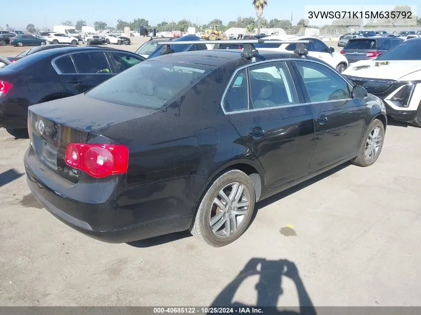 2005 Volkswagen Jetta 2.5 VIN: 3VWSG71K15M635792 Lot: 40685122