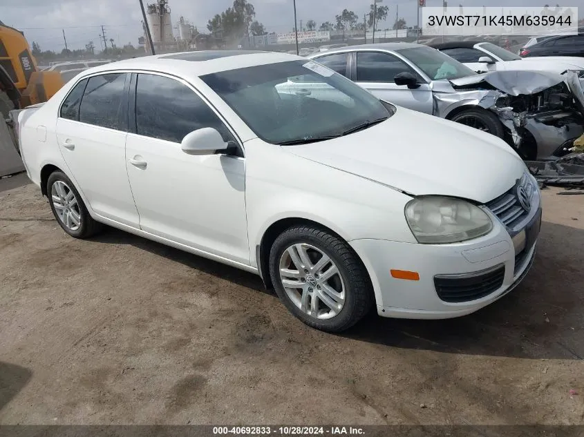 2005 Volkswagen Jetta Tdi VIN: 3VWST71K45M635944 Lot: 40692833