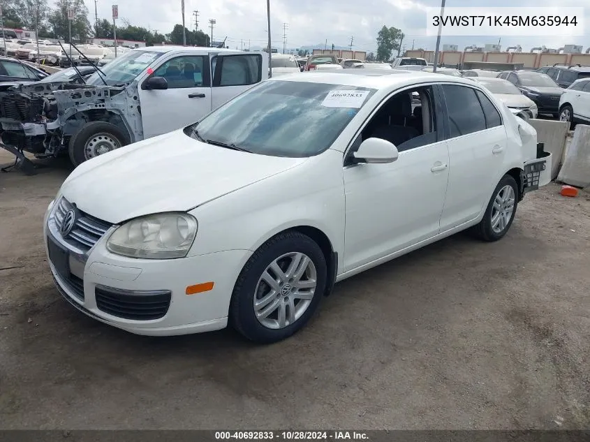 2005 Volkswagen Jetta Tdi VIN: 3VWST71K45M635944 Lot: 40692833