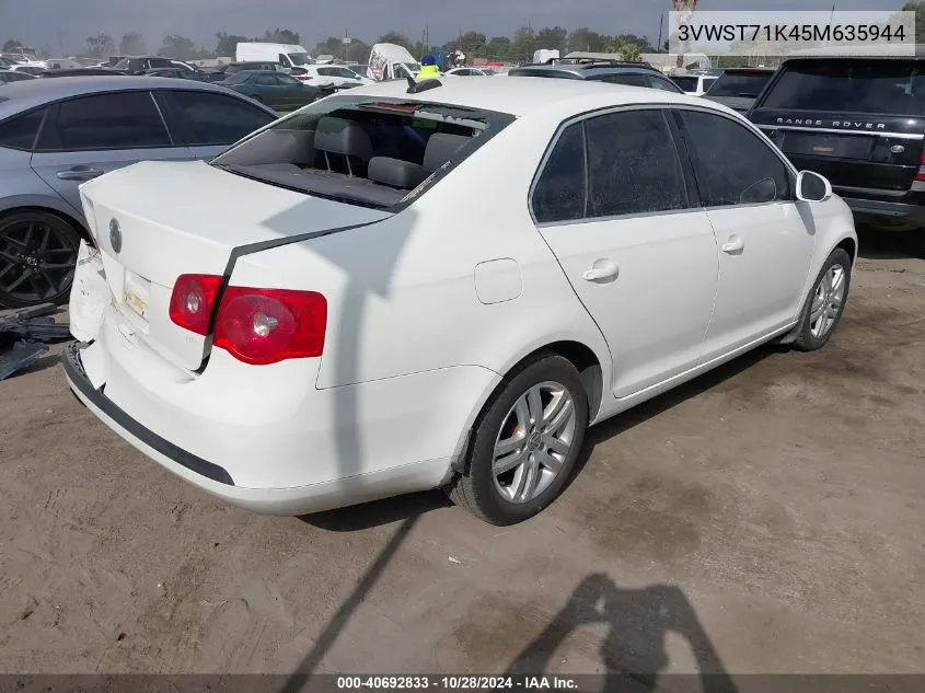 2005 Volkswagen Jetta Tdi VIN: 3VWST71K45M635944 Lot: 40692833