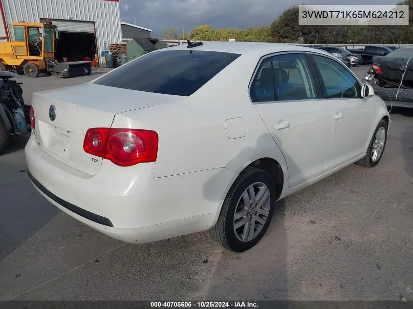 2005 Volkswagen Jetta Tdi VIN: 3VWDT71K65M624212 Lot: 40705605