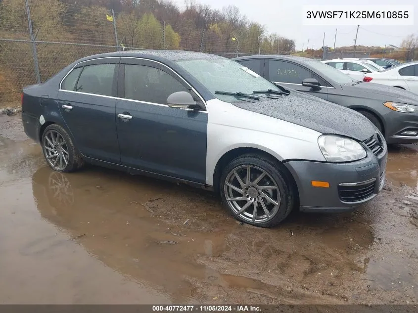 2005 Volkswagen Jetta 2.5 VIN: 3VWSF71K25M610855 Lot: 40772477