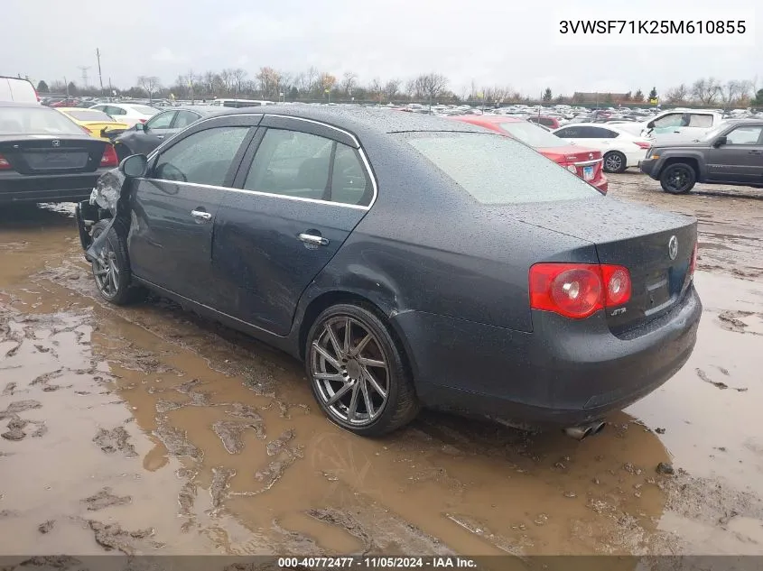 2005 Volkswagen Jetta 2.5 VIN: 3VWSF71K25M610855 Lot: 40772477