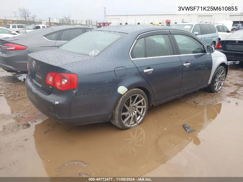 2005 Volkswagen Jetta 2.5 VIN: 3VWSF71K25M610855 Lot: 40772477