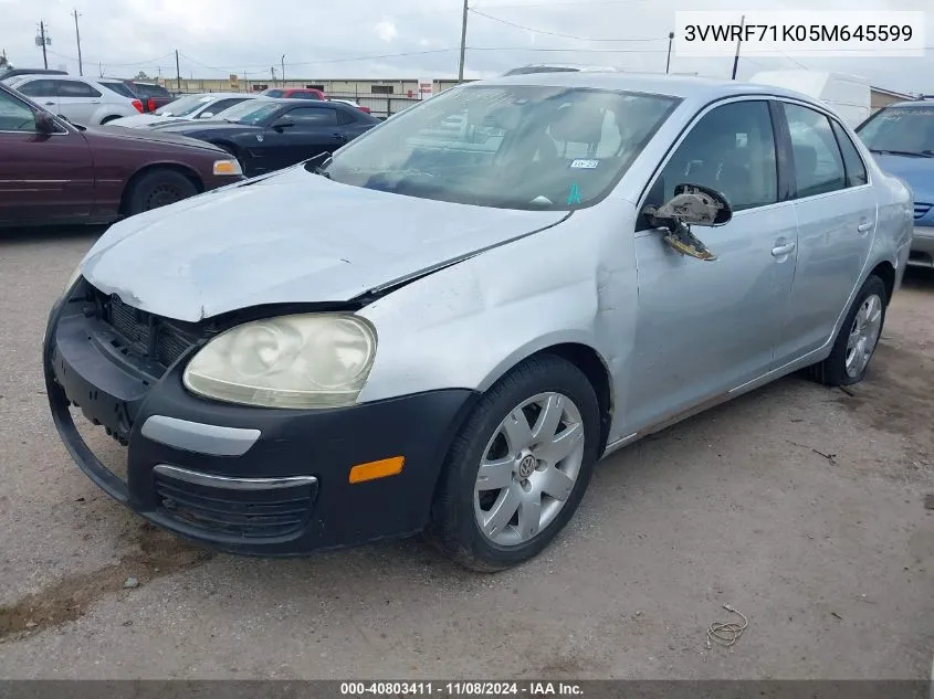 2005 Volkswagen Jetta 2.5 VIN: 3VWRF71K05M645599 Lot: 40803411