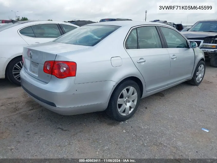 2005 Volkswagen Jetta 2.5 VIN: 3VWRF71K05M645599 Lot: 40803411