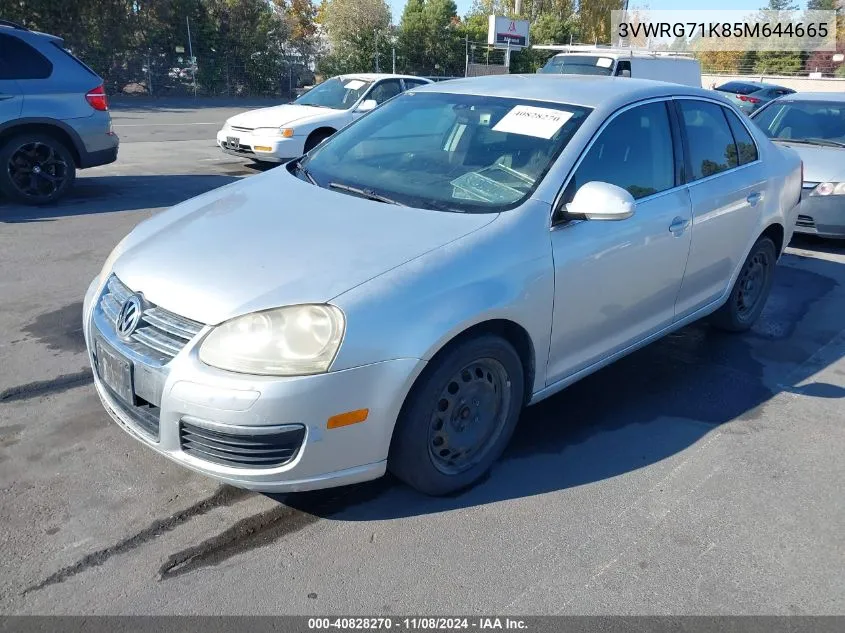 2005 Volkswagen Jetta 2.5 VIN: 3VWRG71K85M644665 Lot: 40828270