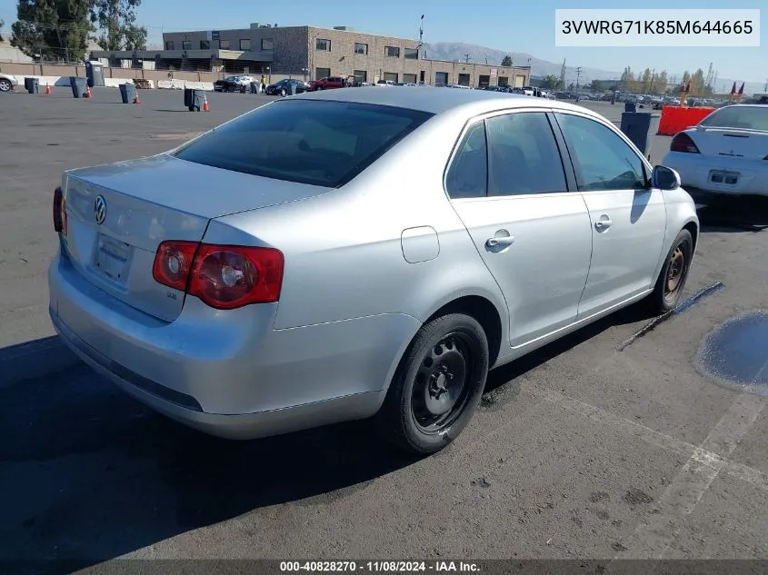 2005 Volkswagen Jetta 2.5 VIN: 3VWRG71K85M644665 Lot: 40828270