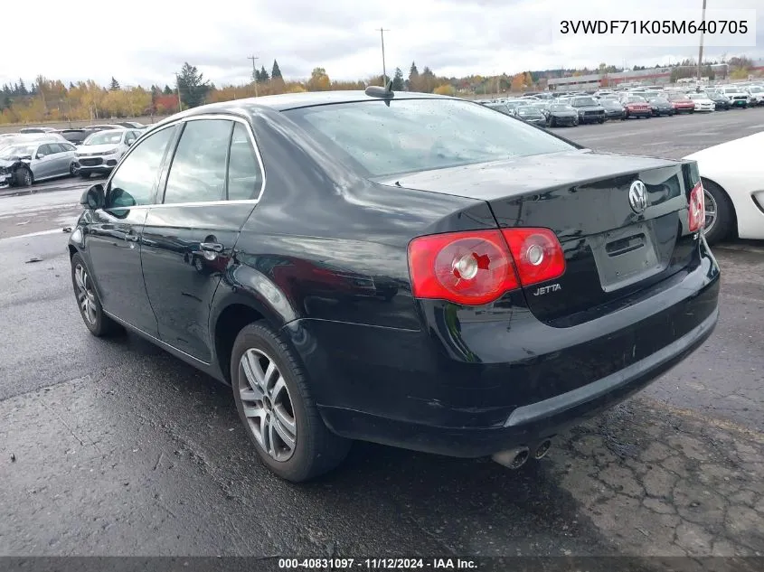 2005 Volkswagen Jetta 2.5 VIN: 3VWDF71K05M640705 Lot: 40831097