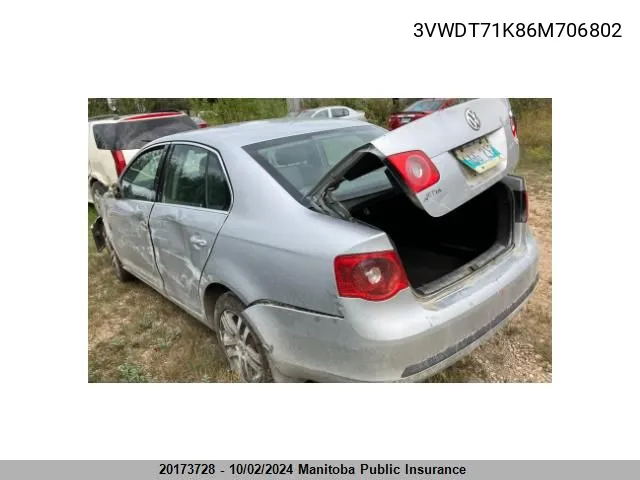 3VWDT71K86M706802 2006 Volkswagen Jetta Gls Tdi