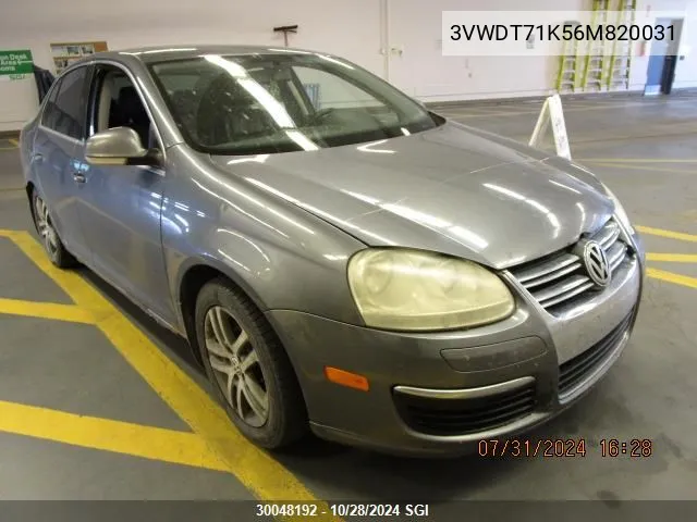 2006 Volkswagen Jetta Tdi Option Package 2 VIN: 3VWDT71K56M820031 Lot: 30048192