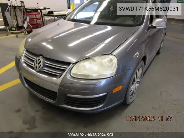 2006 Volkswagen Jetta Tdi Option Package 2 VIN: 3VWDT71K56M820031 Lot: 30048192