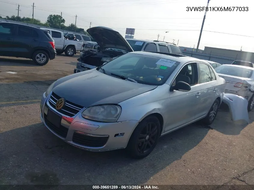 2006 Volkswagen Jetta 2.5 VIN: 3VWSF81KX6M677033 Lot: 39651289