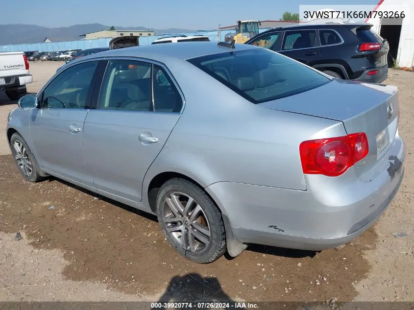 2006 Volkswagen Jetta Tdi VIN: 3VWST71K66M793266 Lot: 39920774