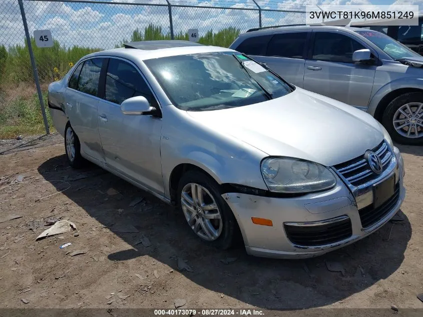 2006 Volkswagen Jetta Diesel VIN: 3VWCT81K96M851249 Lot: 40173079