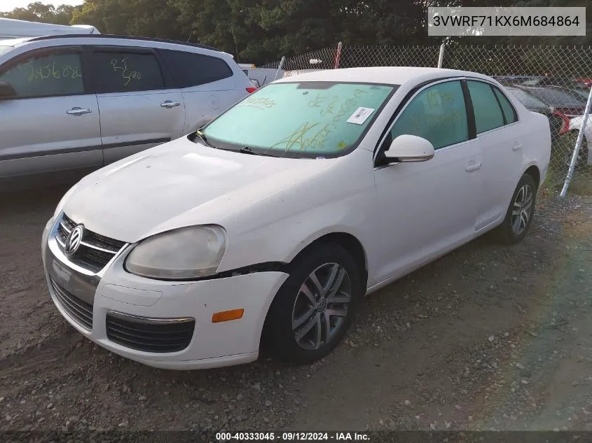 2006 Volkswagen Jetta 2.5 VIN: 3VWRF71KX6M684864 Lot: 40333045