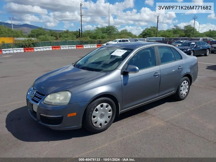 3VWPF71K26M771682 2006 Volkswagen Jetta Value Edition