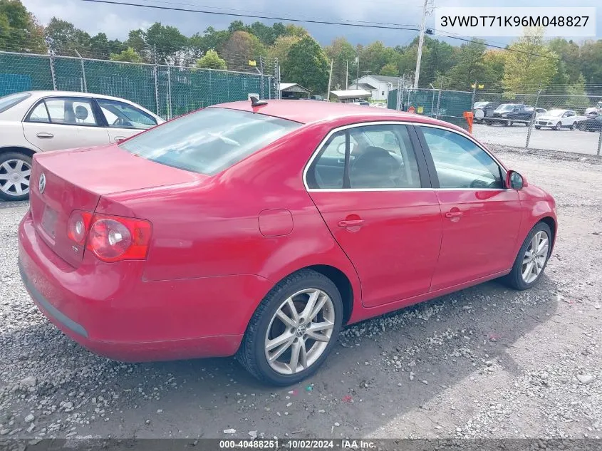 2006 Volkswagen Jetta Tdi VIN: 3VWDT71K96M048827 Lot: 40488251