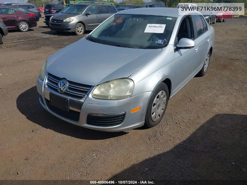 2006 Volkswagen Jetta Value Edition VIN: 3VWPF71K96M778399 Lot: 40506496