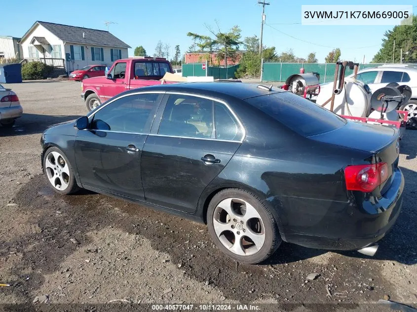 2006 Volkswagen Jetta 2.0T VIN: 3VWMJ71K76M669005 Lot: 40577047