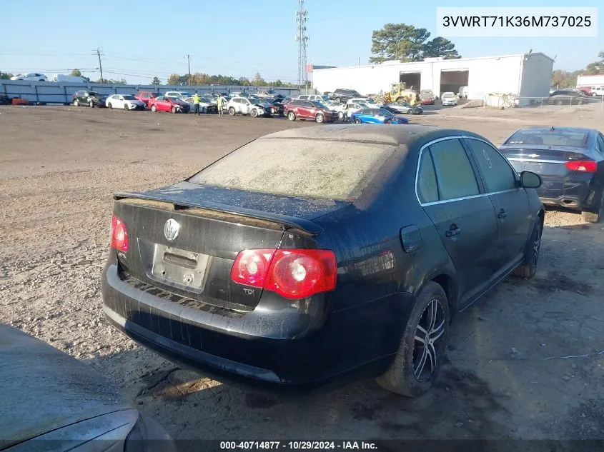 2006 Volkswagen Jetta Tdi VIN: 3VWRT71K36M737025 Lot: 40714877