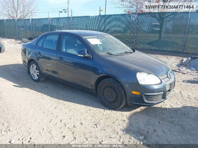 2006 Volkswagen Jetta Value Edition VIN: 3VWPF71K36M771464 Lot: 40785575