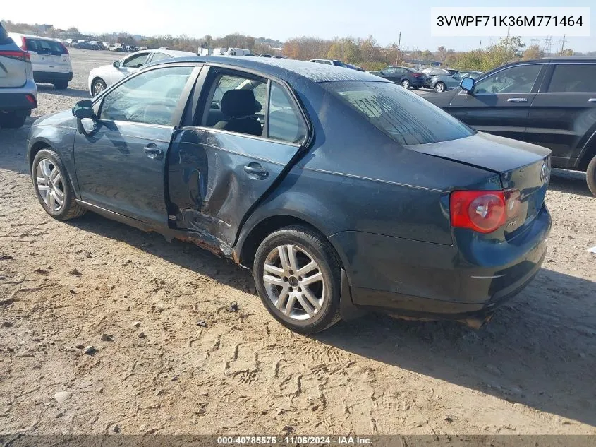 2006 Volkswagen Jetta Value Edition VIN: 3VWPF71K36M771464 Lot: 40785575